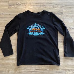 Versace embroidered long sleeve shirt